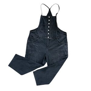 Anthropologie Pilcro Painters Denim Jean Overalls Button Fly Grey